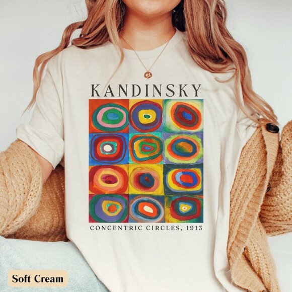 Kandinsky Colorful Circles Art Shirt - Picture 3 of 3
